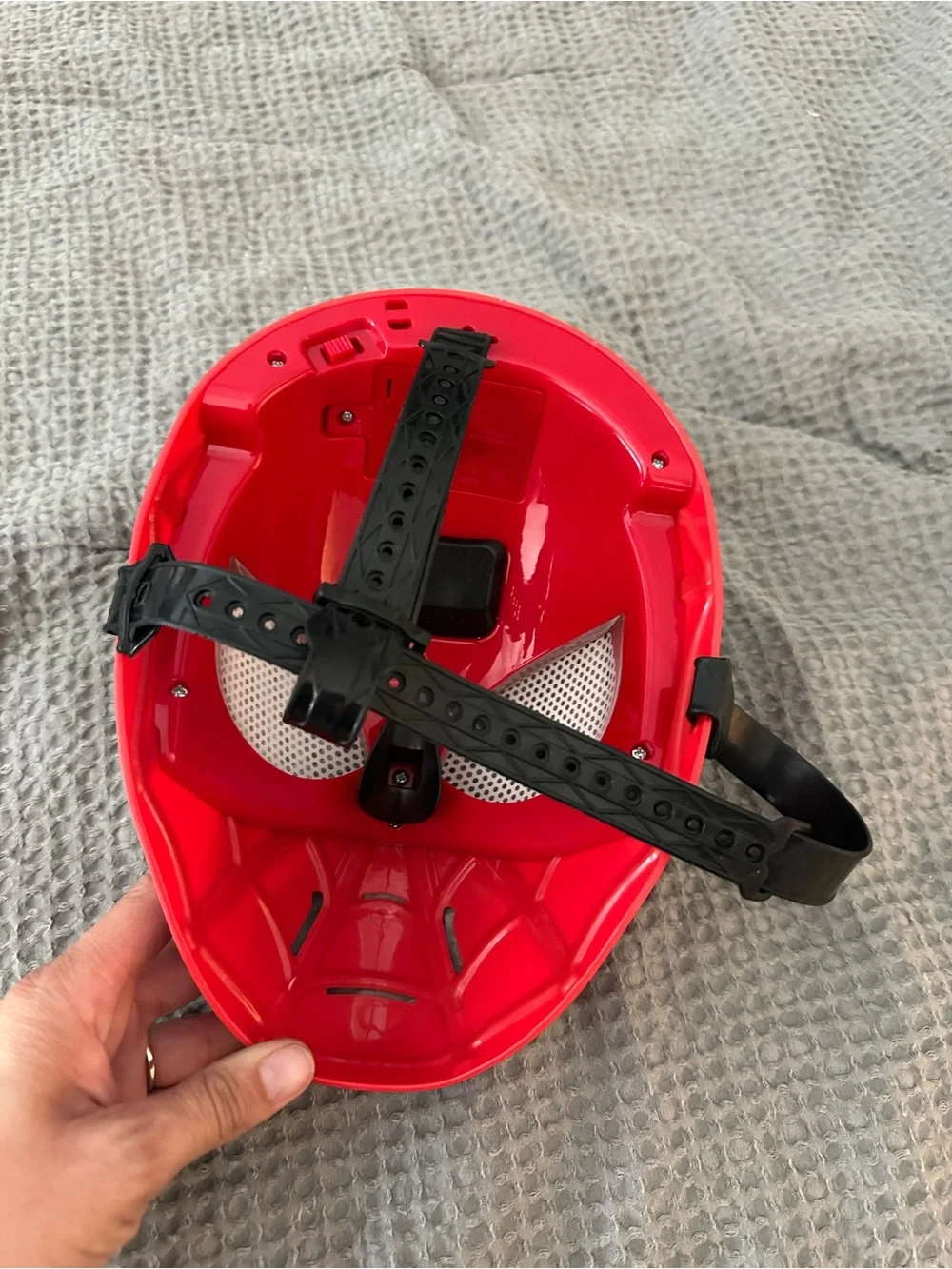 Red Spider Mask with Black Web Detailing